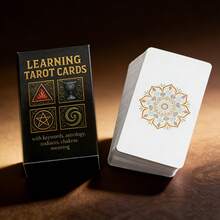Premium Learning Tarot Cards Set Perfect For New Tarot Readers & Spiritual Practice - Black - View 2