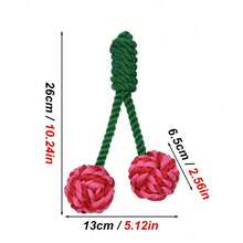 Đồ chơi cho chó hình quả bóng bằng dây cotton, thắt nút, chống cắn và bền, giúp làm sạch răng cho chó Bulldog Pháp và các giống chó nhỏ/trung bình khác. - Nhiều màu - Xem 7