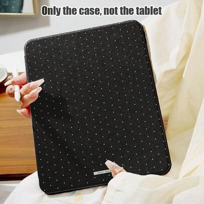 1pc Polka Dot Pattern Flip Cover Desk Protective Case With Pen Slot, 360° Rotating Stand, Built-In Pen Slot, PU Leather Case With Auto Sleep/Wake Function, Compatible With Samsung A9/A9+/S9/S9FE/A11/A11+/S11/S10 FE/S10 FE+/S10 Lite And Apple A16 2025, Air 11/13, M3 2025, Mini 7 A17, Pro 2024, Suitable For Back To School, Valentine's Day, Holiday Gifts