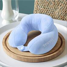 1pc U-Shaped Travel Neck Pillow, Upgraded Support, Memory Foam Airplane U-Shaped Pillow, Neck Support Cushion, Car Sleeping Pillow, Portable Travel Pillow, Aviation Essential, Carry-On, Spring Travel Essential, Easter Travel Gift, Mother's Day Travel Gift, Road Trip Essential, Commute Travel Accessory - Multicolor - View 10