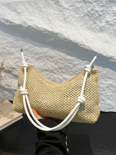 Lightweight Minimalist Women's Shoulder Bag, Adjustable Strap Large Capacity Crossbody Bag, Suitable For Vacation, Shopping