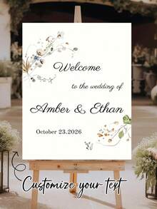 Custom Welcome Sign And Decor - Durable Multipurpose Event Sign For Weddings, Anniversaries And Parties (Excluding Floral/Stand) - Multicolor - View 2