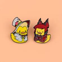 Cute Cartoon Yellow Duck Enamel Pins Funny Animals Brooch Lapel Pin Badge On Backpack Clothing Accessories Fashion Jewelry Friends Gifts - Yellow - View 10