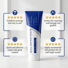 WHILELIFE 250克白色防水墙面修补膏，快干自粘填料，适用于墙面孔洞、裂缝、涂鸦遮盖和剥落修补。 - 牆面修補膏 - 查看 3