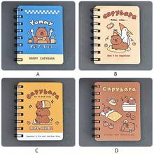 1pc Capybara Spiral Notebook Cute Water Vole Cartoon Student Memo Pad, Portable Wrong Answer & Vocabulary Book (Random) - Multicolor - View 5