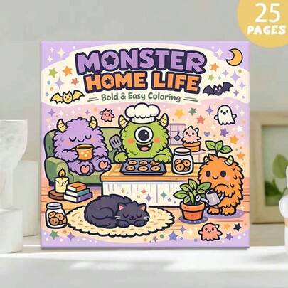 (Phiên bản cao cấp nâng cấp, Giấy dày, 20.5*20.5cm) "Trang tô màu quái vật: 25 trang Halloween vui nhộn", Thích hợp cho các cặp đôi và gia đình, Thích hợp cho các bữa tiệc, Ngày Valentine, Sinh nhật và các ngày lễ khác. Đồ dùng học tập và vẽ tranh, Sách, Sách tô màu, Đồ dùng học tập, Giáng sinh, Halloween, Sinh nhật, Quà tặng tựu trường, Sách tô màu, Lễ Phục sinh, Quà tặng Lễ Phục sinh, Đồ thủ công Lễ Phục sinh, Đồ dùng nghệ thuật