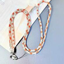 1pc Colorful Triangle Pattern Rhinestone Phone Lanyard, Detachable Design, Can Be Worn As Necklace, Wristlet, Crossbody, Multi-Functional Chain, Sparkling Rhinestone Decoration, Sturdy Cord For Bag/Phone - Multicolor - View 4
