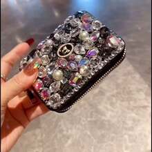 Women's Large Capacity Multi-Card Slot Exquisite High-End New Rhinestone Compact Wallet & Card Holder - View 5