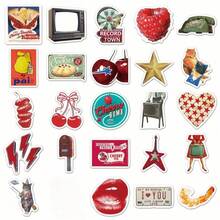 50张复古贴纸，Y2K主题，食物贴纸，美学贴纸，艺术贴纸，趣味贴纸，酷炫贴纸，散装贴纸，适用于笔记本电脑、滑板、日记本、笔记本、手机、杯子、吉他、行李箱、电脑、冰箱、桌子、学习用品、返校季 - 彩色 - 查看 7
