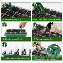 16pcs Seedling Propagation Kit - Includes Seedling Tray With Adjustable Humidity Dome, Suitable For Seed Germination And Seedling Cultivation (12 Cells Per Tray) - A - View 9