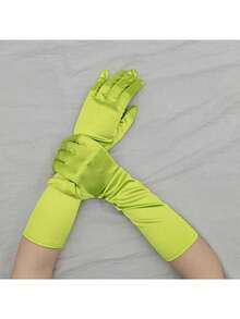 1 双女士歌剧长手套 - 20 年代派对服装 - 及腕缎面茶会歌剧新娘手套 - 公主配饰 - 彩色 - 查看 27