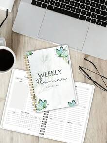 Trees 52-Week Planner Journal Notebook, 1 PC Weekly Daily Planning Notebook With Daily Reminders, Habit Tracker & Weekly Goals For Work & Task Management,School Office Supplies For Women Teacher Appreciation Gifts Mothers Day Gift School Supplies - A5 - View 3