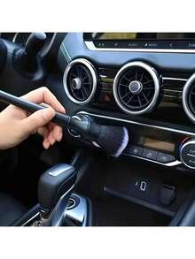 1pc Spring & Summer Car Duster Soft Bristle Brush, Interior Cleaning Tool, Car Air Vent Dust Cleaner Brush - A - View 6