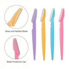 4/12/24/40pcs Multi-Functional Depilation Tools, One-Stop Solution For Eyebrow Grooming, Facial Scraping, Full Body Hair Removal And Various Beauty Care Needs, Versatile Tools Suitable For Home Makeup, Daily Commute And More Scenarios - Multicolor - View 4