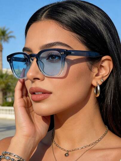 1 对男女通用椭圆形塑料镜框，经典波西米亚风格，适合派对、运动、郊游、度假、旅行、海滩、驾车、街头、假期、运动、钓鱼、户外活动、街头服饰。