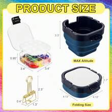 Paleta hermética de pintura acrílica con tapa bandeja de almacenamiento de 16 pozos contenedor de almacenamiento de pintura con clips de fijación lavabo plegable para acuarela acrílica gouache y - Azul - Ver 3