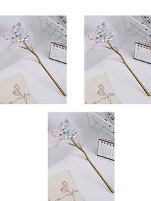 1 Pc / 3 Pcs/ 6 Pcs Gold Foil Rose Of Artificial Roses, Perfect Gift For Her,Party Gifts, Immortal Roses, Material With Stem Artificial Flowers, Colorful Plastic Artificial Flowers, Suitable For Wedding Party Decoration - Color White - View 15