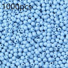 1000 Stück/Packung einfarbige runde Acrylperlen, 4mm bunte lose Perlen für DIY Armbänder, Halsketten, Handyketten, Schlüsselanhänger Abstandsperlen - Einfarbige runde Perlen - Übersicht 19