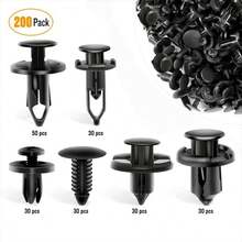 200pcs Automotive Fastener Clip Set, 6 Styles, Multi-Scenario Universal, Car Repair Replacement Fixing Clamps - 200pcs Mixed Car Fasteners - View 8