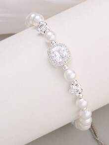 1 pieza Pulsera de perlas de alta definición, una colección de joyas de moda para regalo del Día de San Valentín - Pulsera - Ver 7