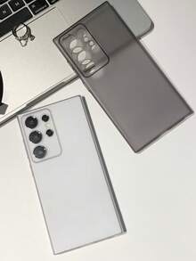 适用于 Galaxy S22/Galaxy S22U/Galaxy S22+/Galaxy S23U/Galaxy S24U/Galaxy S25/Galaxy S25+/Galaxy S25U/Galaxy S24+ 系列，1 件装极简磨砂亲肤/半透明超薄/硬质 PC 磨砂防刮防震全包手机壳 - 白色 - 查看 8