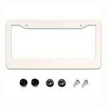 A Humorous Floral Design License Plate Frame, Adorned With Cherry Blossom And Butterfly Patterns, Made Of Stainless Steel. It Includes Two Mounting Holes And Screws, Suitable For Standard Vehicle Dimensions Of 12.2 X 6.3inch In The US And Canada,Car Must Haves,Car Picks,Gifts,Car Decor,Car Cover,Car Acessesories>Essentials - style1 - 查看 4