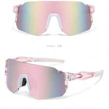 1pc Women's Outdoor Cycling Sports Eyeglasses, Y2K Style In Blue, Green, Pink, Suitable For Daily Fashion, Windproof Glasses For Hiking, Beach Travel, Vacation, Etc. - Gradient - View 2
