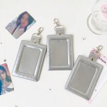 1pc Idol Fan Silver Hollow Star Lanyard ID Card Holder, Idol Mini Card Display Case - Card Sleeve - View 8