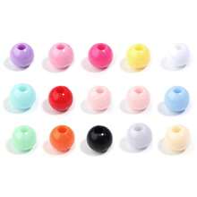 1000 Stück/Packung einfarbige runde Acrylperlen, 4mm bunte lose Perlen für DIY Armbänder, Halsketten, Handyketten, Schlüsselanhänger Abstandsperlen - Einfarbige runde Perlen - Übersicht 8