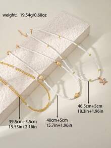 Bộ 3 vòng cổ hình sao biển và vỏ sò, trang sức tối giản thủ công dành cho nữ, phù hợp để đeo hàng ngày và đi nghỉ mát ở biển. - Nhiều màu - Xem 5