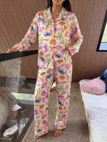 Disney Disney Conjunto de pijama con estampado de Stitch - Multicolor - Ver 6