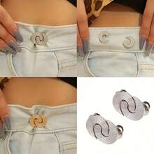 1Pc/2/3/4Pcs Jeans Waist Buckle, Universal Waist Adjuster For Skirts And Pants, Tool-Free Adjustable Buckle, Multiple Colors Available - Multicolor - View 7