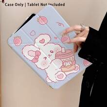 Cute Rabbit, Strawberry, Heart Shaped Acrylic Crystal Tablet Protective Case With Stand, Compatible With Samsung A9/A9+/S9/S9FE/A11/A11+/S11/S10 FE/S10 FE+/S10 Lite, Apple A16 2025, Air 11/13, M3 2025, Mini 7 A17, Pro 2024, Air 11/13, M2 2024, Pro 11/13, , , Honor, Matepad Se 11, , , Foldable And Shockproof - Multicolor - View 7