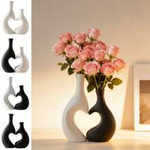 2-Piece Minimalist Vase Set - Heart-Shaped Vase, Creating Artistic Home Decor - Heart-shaped - View 3