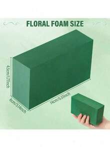 1/5/10片装干花泥花束包装材料吸水海绵泡沫插花保湿底座花泥块，情人节礼物 - A - 查看 14