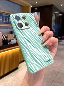1个简约绿色条纹图案防震保护手机壳，兼容 17/17 Pro/17 Pro Max/17 Air/16/11/16 Pro/16 Plus/16 Pro Max/16e/15 Pro Max/13/14/12/11/7G/8P，Galaxy S25/S25 Plus/S25 Ultra/A05/A05S/A06，A16/A17/A18/A57/A58/A78/A98/A60/A3X 4G，时尚用户的时尚之选 - 淡青色 - 查看 3