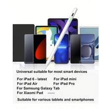 1pc Universal Capacitive Touch Pen, Compatible With Apple Pencil 1/2 - Palm Rejection, Multi-Magnetic Ring Attachment, Suitable For IPad, Android Tablets And Smartphones - Multicolor - View 6