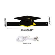 10 buah/paket Topi Kertas untuk Acara Wisuda Sekolah, Topi Wisuda Sarjana & Doktor, Topi Ulang Tahun - 1203 - Hitam - 10 buah - View 5