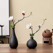 3支/5支/10支仿真玉兰花，仿真梅花花束，白色梅花，冬季甜美仿真花，适用于家居、婚礼、厨房、办公室、DIY、花瓶、餐桌装饰、情人节、礼品 - 彩色 - 查看 2