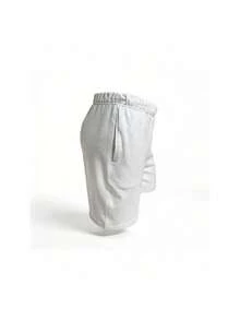 Conjunto masculino casual de dos piezas estilo minimalista con estampado #1 Papa en algodón ajuste holgado cuello redondo manga corta primavera verano uso familiar y diario set - Blanco 1 - Ver 4