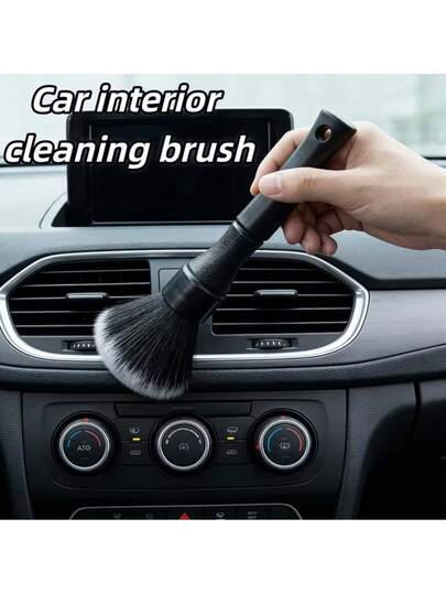 2 件装汽车内饰清洁刷，软毛刷，适用于清洁空调出风口、仪表盘和皮革内饰