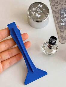 Bộ dụng cụ làm móng nghệ thuật in hình bằng silicon 1/2 món, bao gồm 1 dụng cụ gạt móng, 1 đầu dập móng xoay điều chỉnh được, dụng cụ gạt móng dễ sử dụng, phù hợp cho các tiệm làm móng chuyên nghiệp. - Nhiều màu - Xem 2