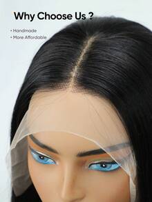 Jessie's Wig 13x4 透明蕾丝前真人发假发，预先拔毛的巴西丝绸直发蕾丝前假发，真人发，20 英寸 - SNatural - 查看 6