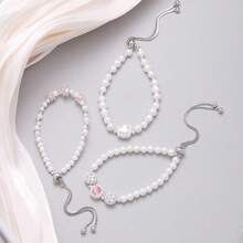 1 pieza Pulsera de perlas de alta definición, una colección de joyas de moda para regalo del Día de San Valentín - Pulsera - Ver 3