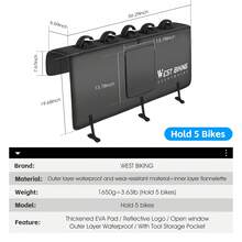 Truck Tailgate Mounting Rack, Bike Carrier, Transport Accessory, Truck Tailgate Cover, Bike Rack - Black - View 2