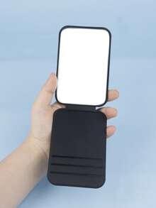 1 Pc Mini Mirror For Wallet Boys And Girls Portable Compact Mirror Folding Design, Suitable For Travel Makeup And Personal Use - Multicolor - View 5