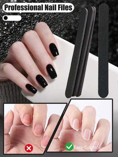 1/3/5/10/20 piezas Limas de uñas doble cara 100/180 lavables y desinfectables, limas de uñas reutilizables, herramientas de manicura para uñas naturales, uñas acrílicas, uso doméstico y salón, suministros para uñas, herramientas para uñas, herramientas de arte para uñas, de vuelta a la escuela, uñas, herramientas para uñas postizas