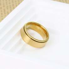 Anillo grabado personalizado para hombres, anillo giratorio personalizado para la ansiedad, su anillo de promesa, anillo de acero inoxidable, banda giratoria personalizada - Multicolor - Ver 11