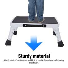 One-Step Stool, Multifunctional Portable Folding Ladder With Non-Slip Platform, Rubber Feet For Household Repairs - Black - View 3