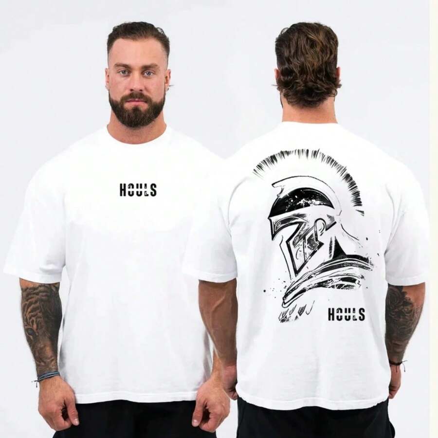 Spartan Oversized T-Shirt For Gym/Workout - White - View 1